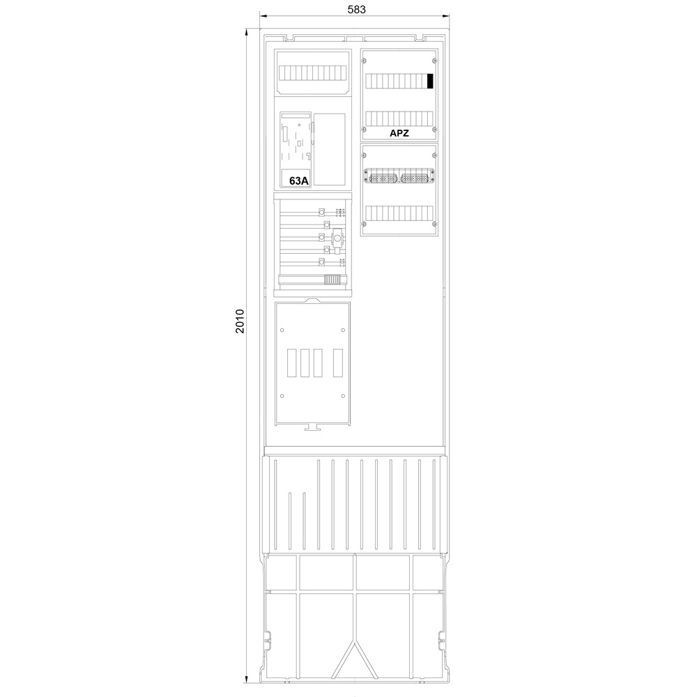 f-tronic Zähleranschlusssäule ZSA202-2-eHZ-APZ-TSG Nr. 7160145