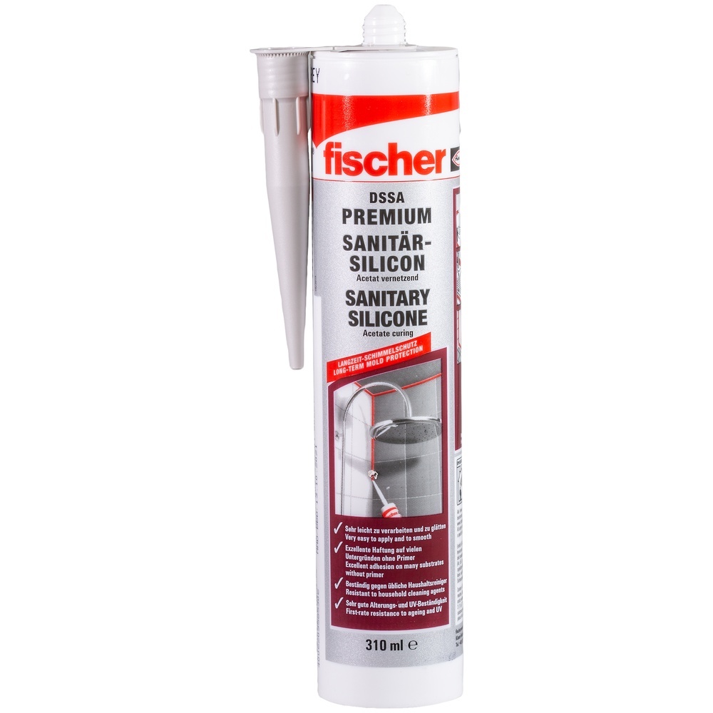 Fischer Sanitärsilicon 512210 Typ DSSA MA (DE/EN)