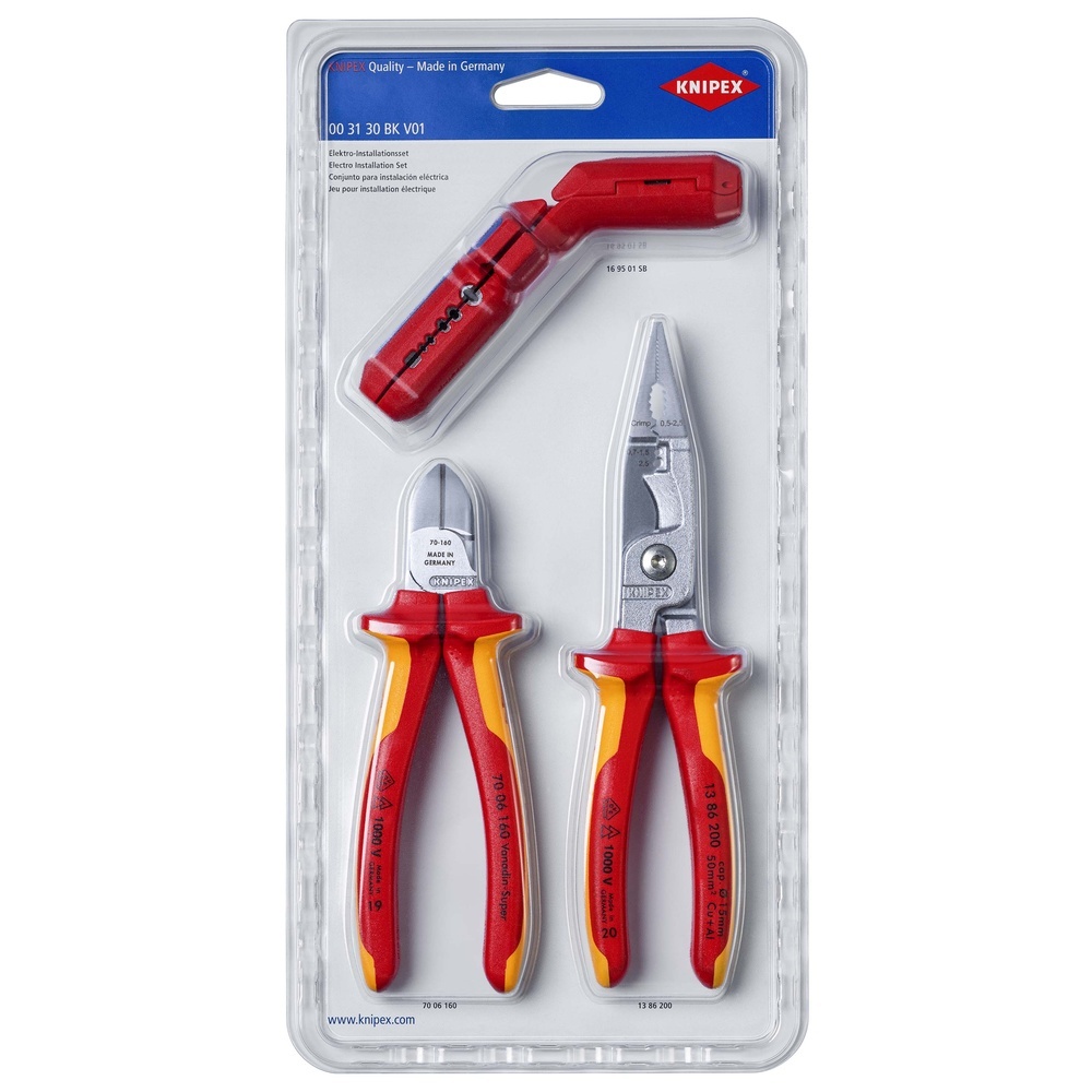 Knipex Elektro Installationsset 00 31 30 BK V01