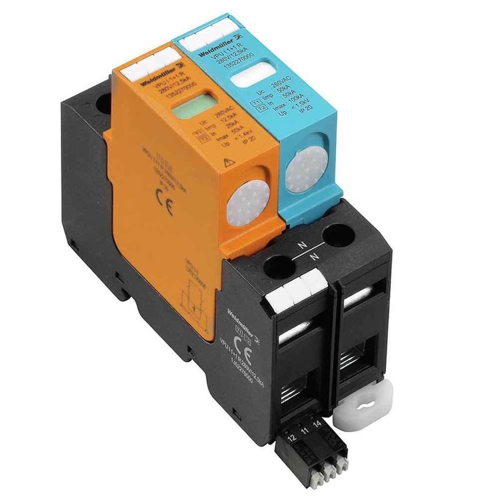 Weidmüller Überspannungsableiter 1352270000 Typ VPU I 1+1 R 280V/12,5KA