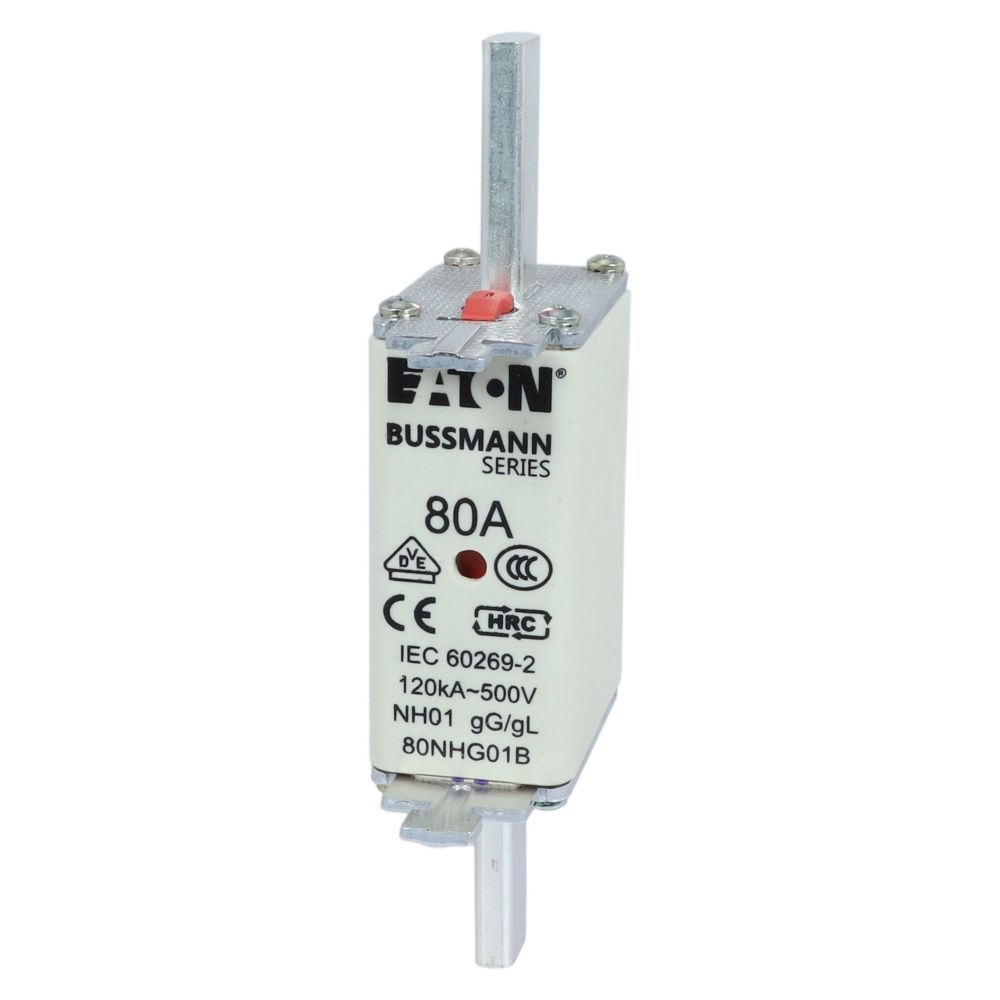 Eaton Sicherungseinsatz 80NHG01B Typ NH FUSE 80A 500V GL/GG SIZE 01 DUAL IN