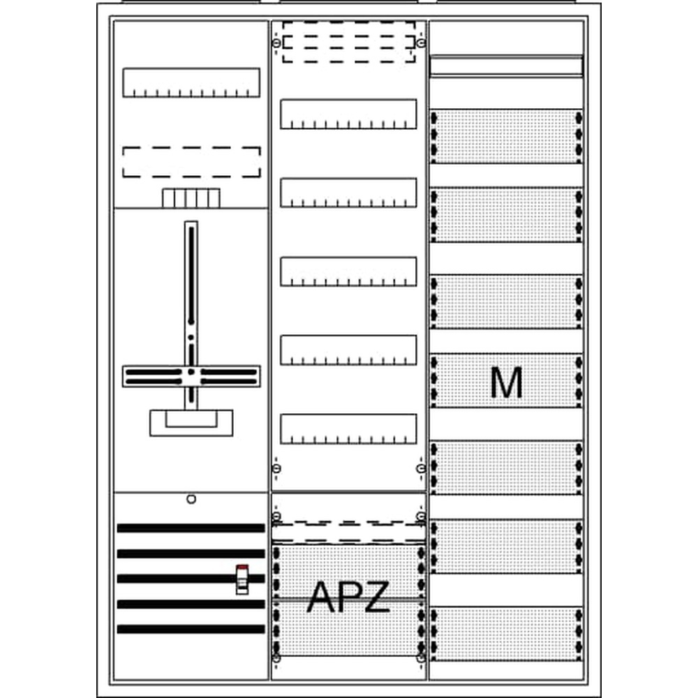 Striebel & John Zählerkomplettschrank 2CPX054271R9999 Typ DA37GD