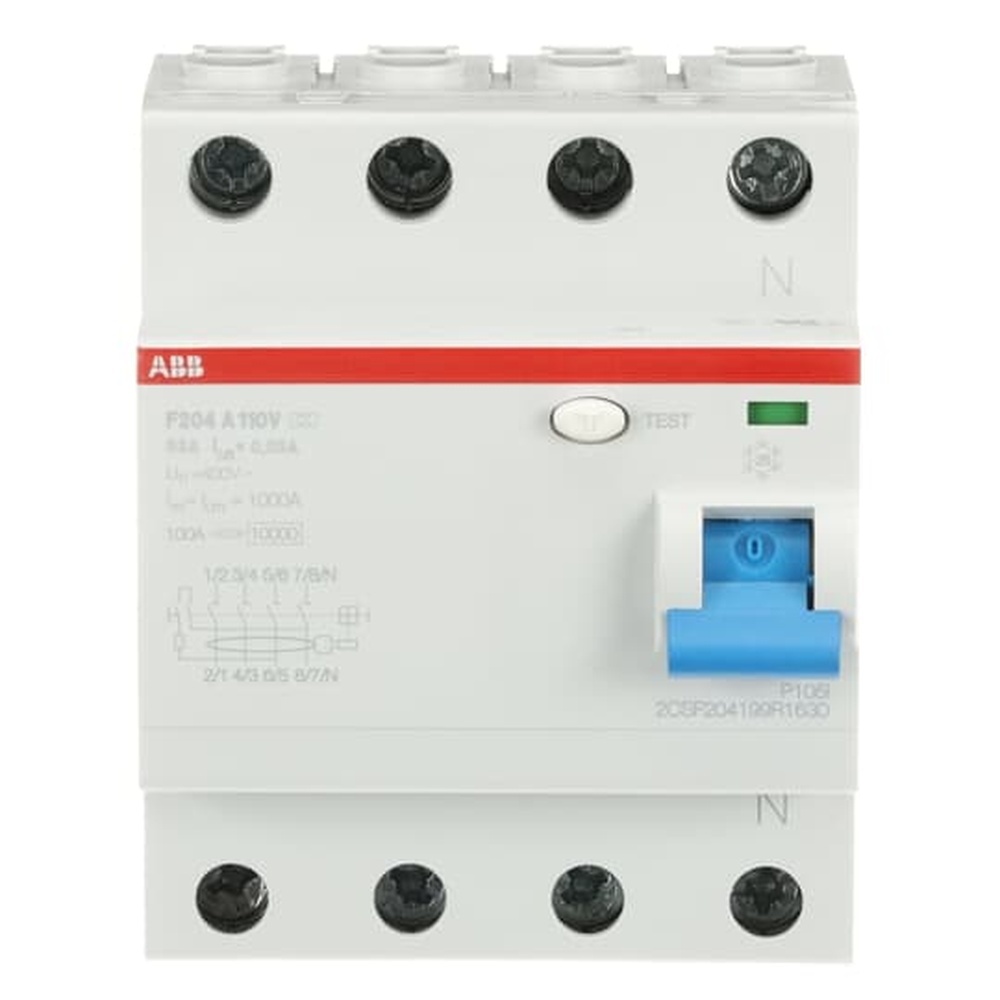 ABB Fehlerstrom Schutzschalter 2CSF204199R1630 Typ F204A-63/0,03-110V
