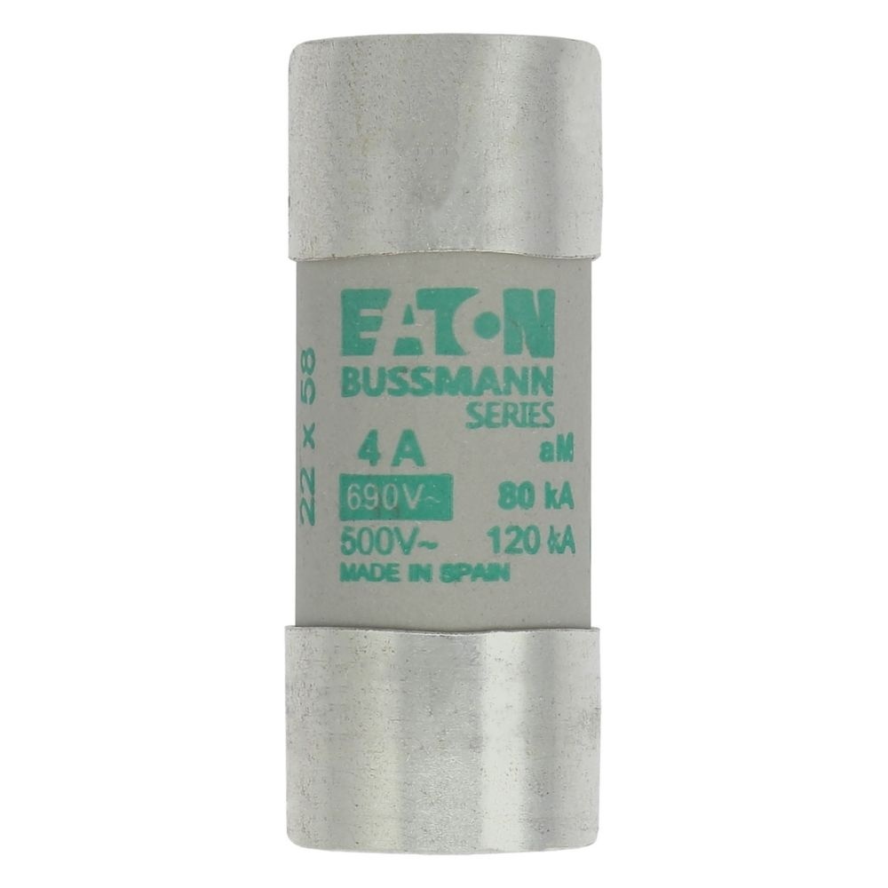 Eaton Sicherungseinsatz C22M4 Typ CYLINDRICAL FUSE 22 x 58 4A AM 690V AC
