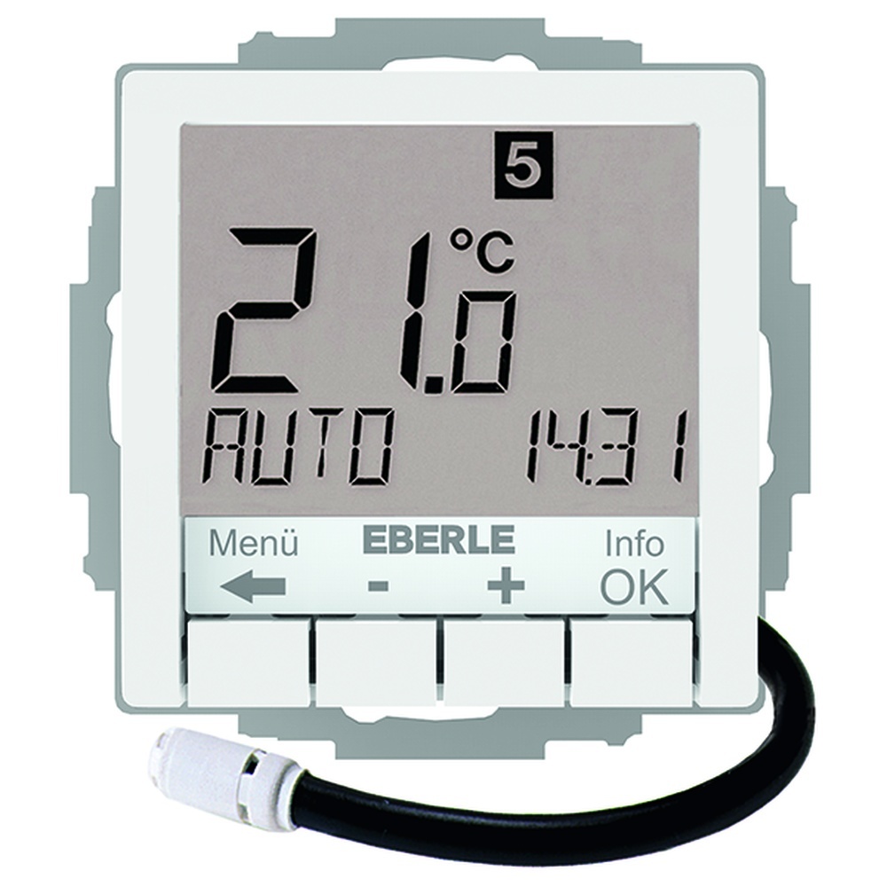 Eberle UP Uhrenthermostat 527812455604 Typ UTE 4800-F-RAL9016-G-55