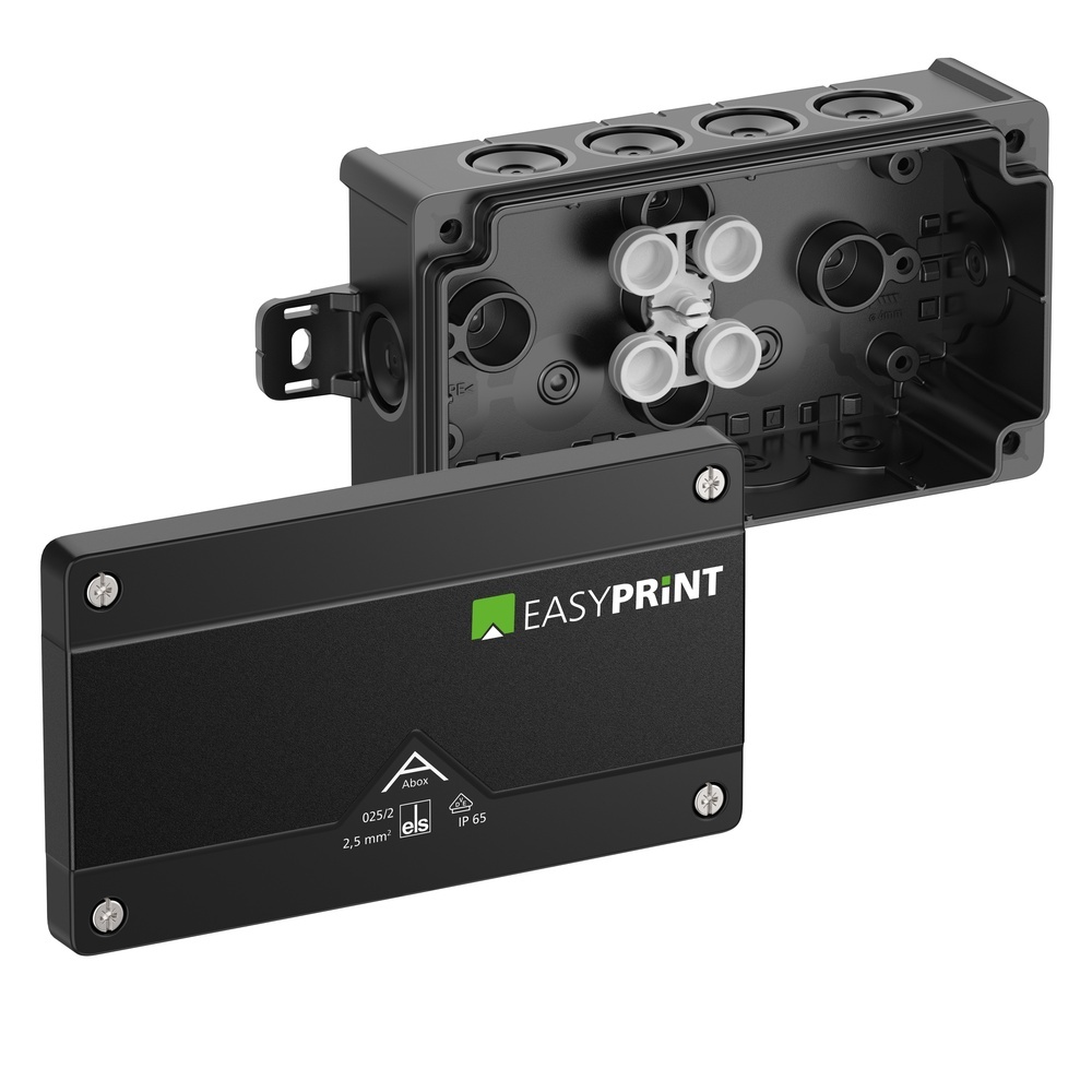 Spelsberg Abzweigkasten 802003EP Typ Abox 025/2 AB-L/sw EasyPrint