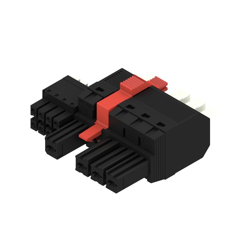 Weidmüller Hybridsteckverbinder 2549500000 Typ BVFL 7.62HP/04/180MF4 BCF/08R SN BK BX