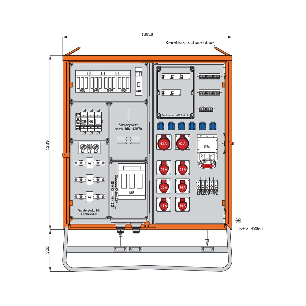 Walther-Werke Anschlussverteiler Schrank WAV0272R1