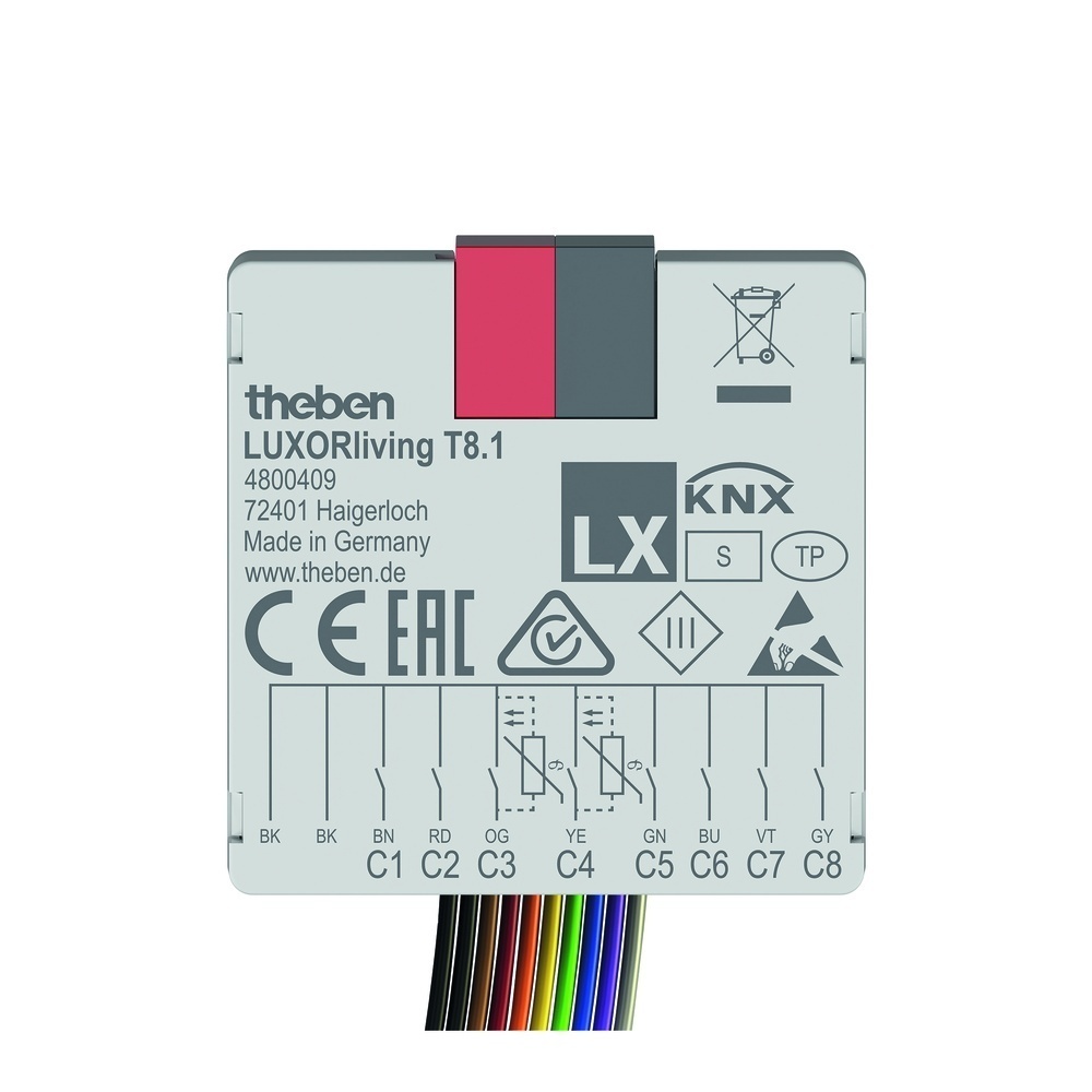 Theben Tasterschnittstelle 4800409 Typ LUXORliving T8.1