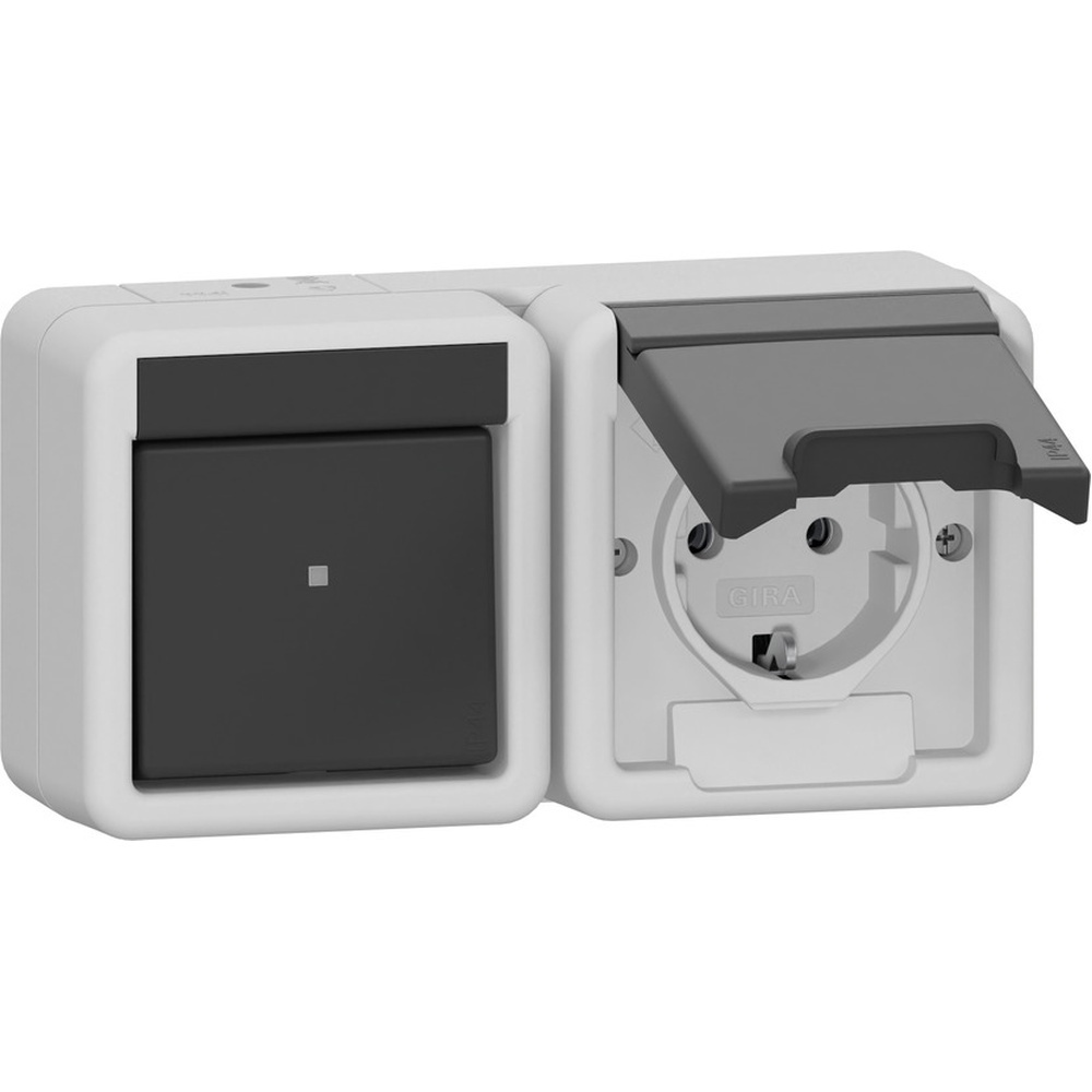 Gira Kombination Wippschalter SCHUKO Steckdose 417730