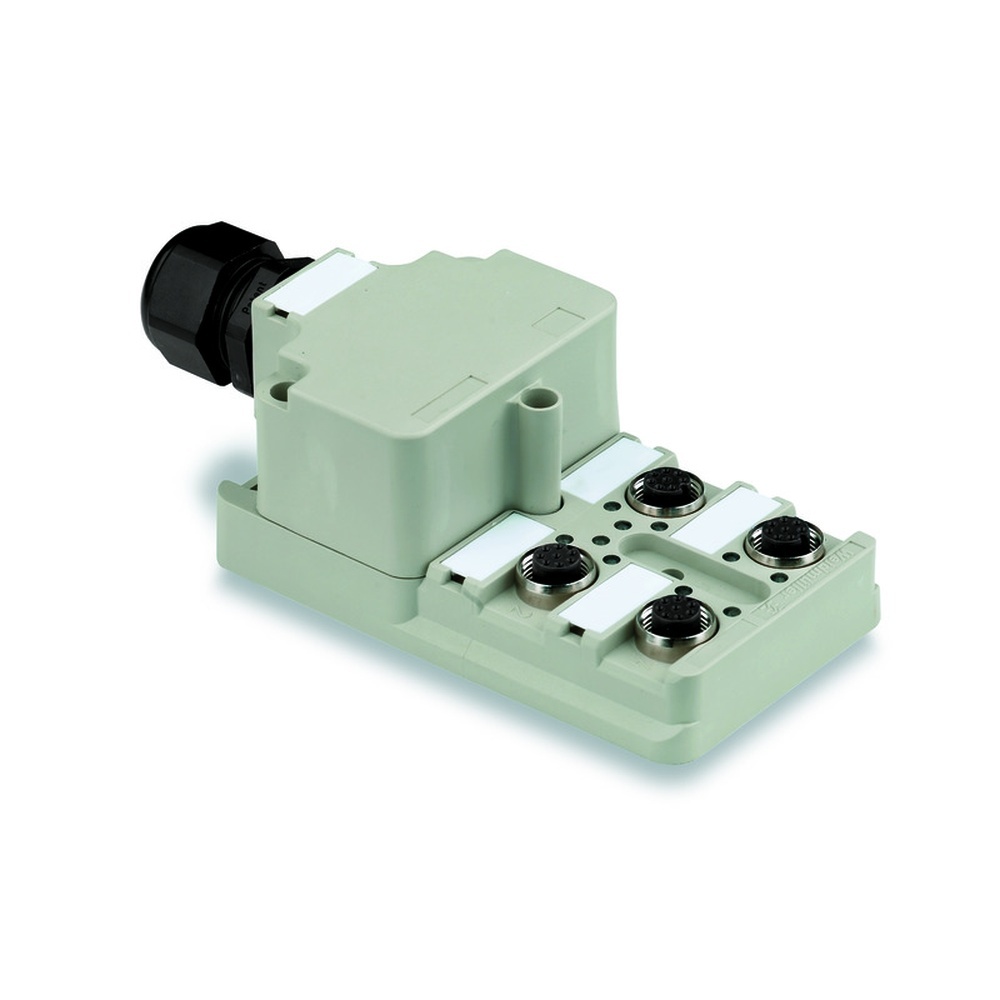 Weidmüller Passiver Sensor Aktor Verteiler 1705920000 Typ SAI-4-M 4P M12