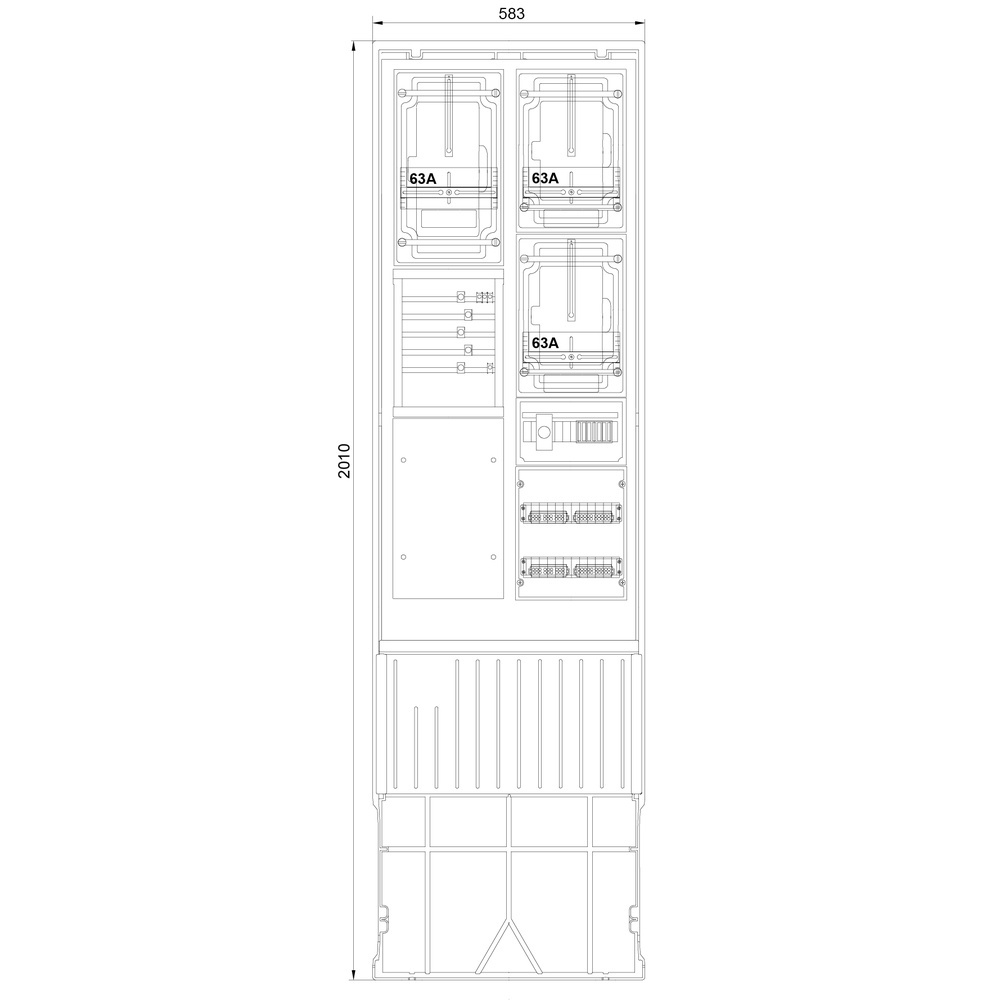 f-tronic Zähleranschlusssäule ZSA202-2-3ZK-TSG-HT Nr. 7160118