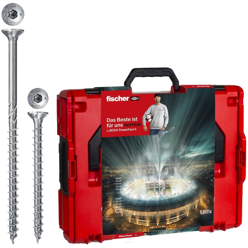 Fischer Schraube mit Teilgewinde 558739 Typ Power Fast II L-Boxx 102 (1.800)Promo 24