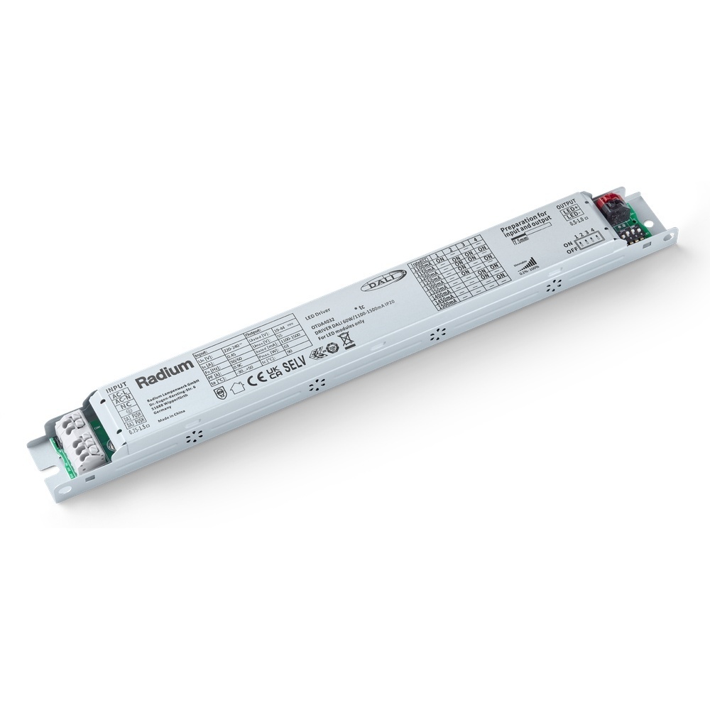 Radium DALI Treiber OTDA4032 Typ DRIVER DC DALI 60W/1100-1500mA IP20