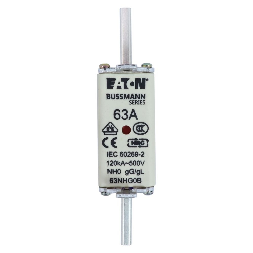 Eaton Sicherungseinsatz 63NHG0B Typ NH FUSE 63A 500V GL/GG SIZE 0 DUAL IN