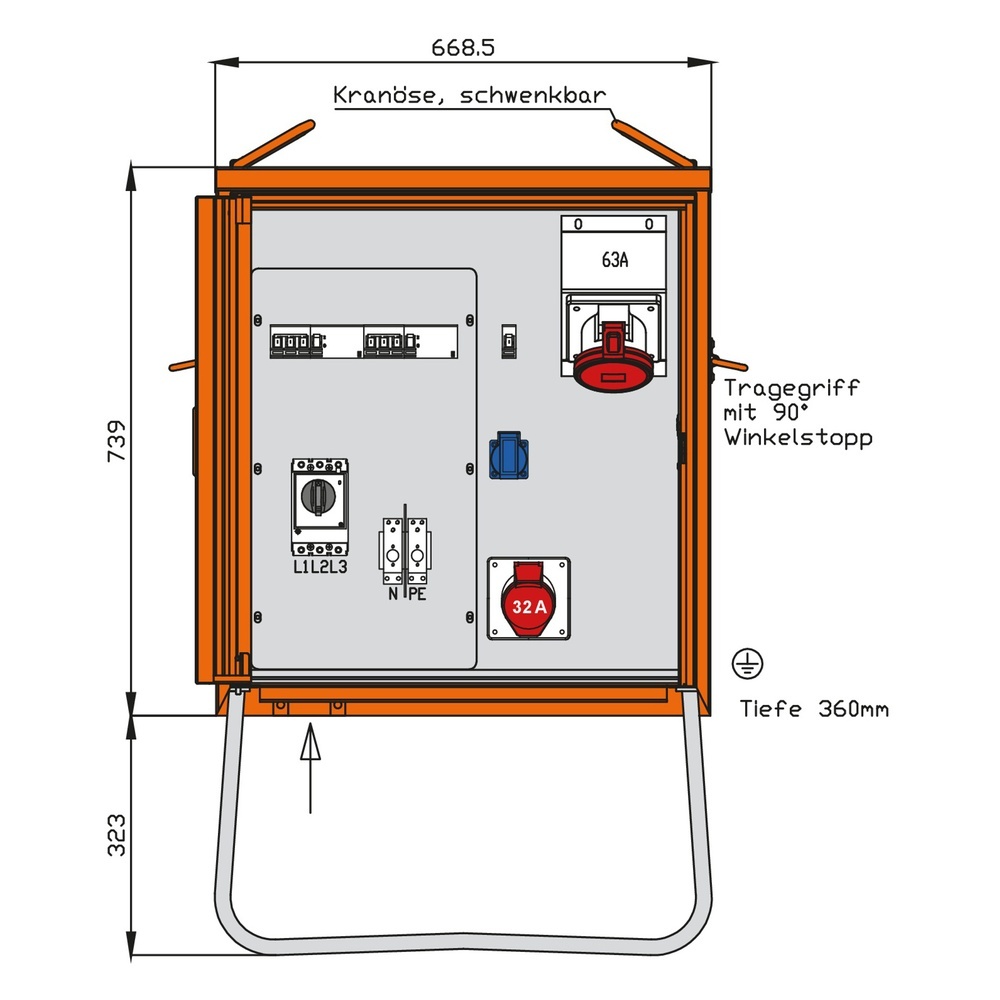Walther-Werke Verteilerschrank 44kVA WV0365R1